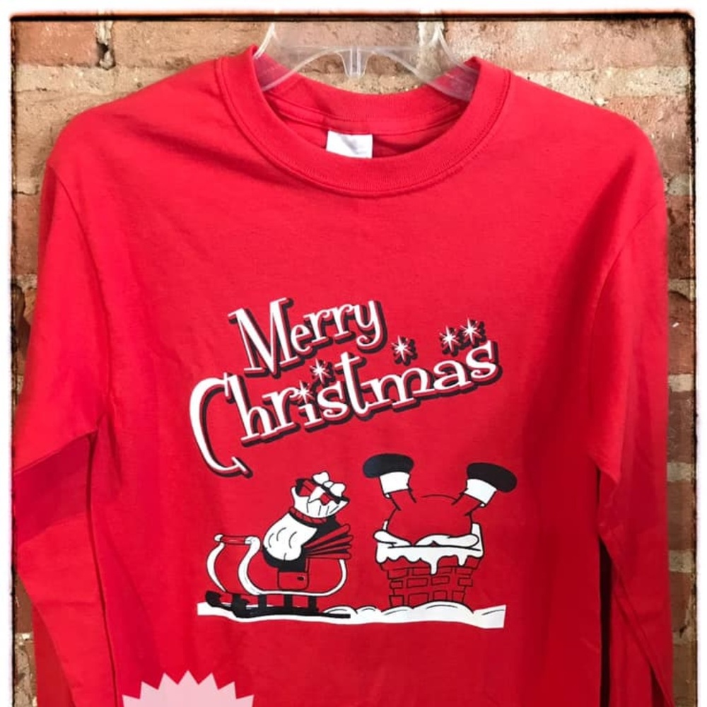 Long Sleeve Red Christmas T-shirt